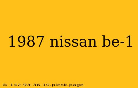 1987 nissan be-1