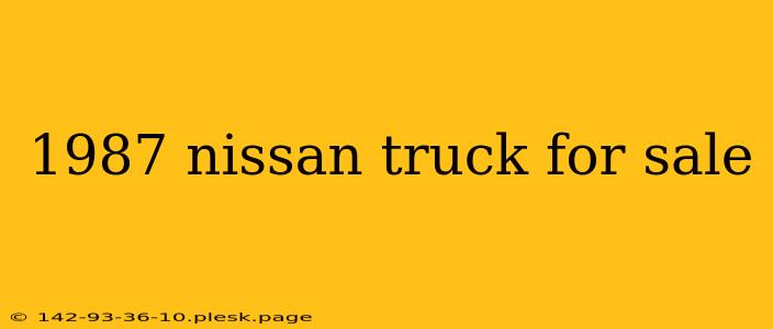 1987 nissan truck for sale