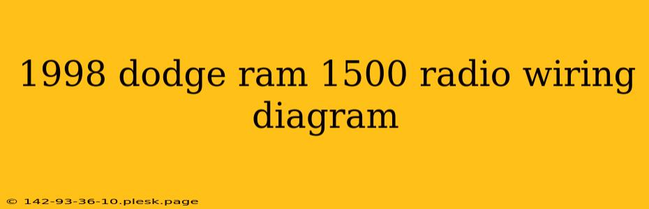 1998 dodge ram 1500 radio wiring diagram