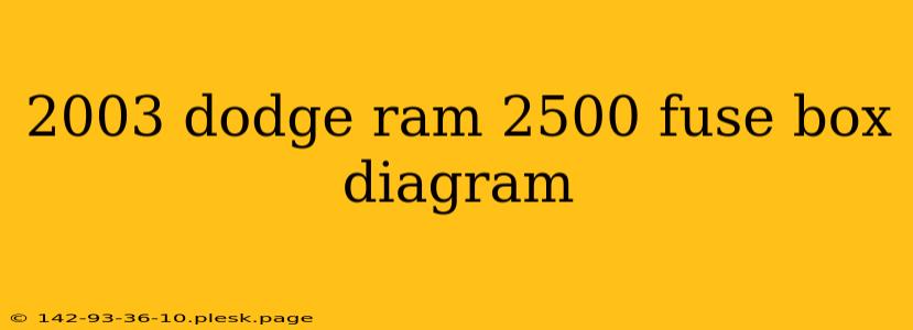 2003 dodge ram 2500 fuse box diagram