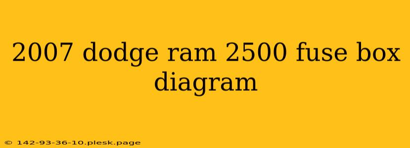 2007 dodge ram 2500 fuse box diagram