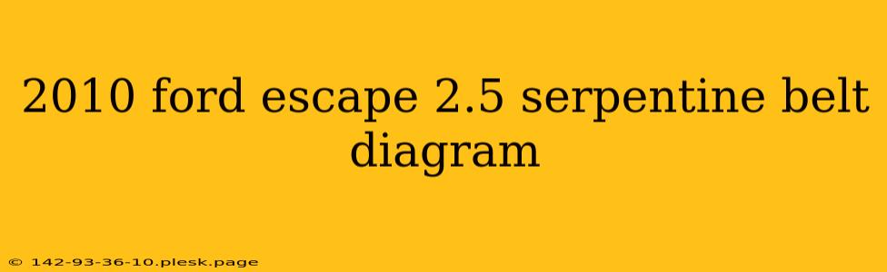 2010 ford escape 2.5 serpentine belt diagram