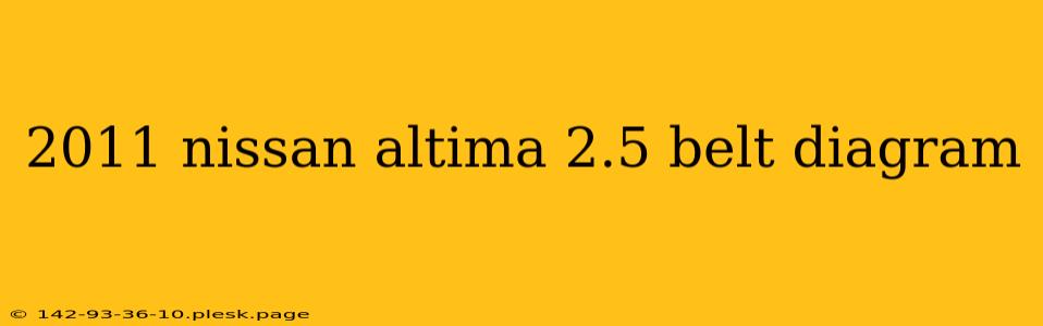 2011 nissan altima 2.5 belt diagram