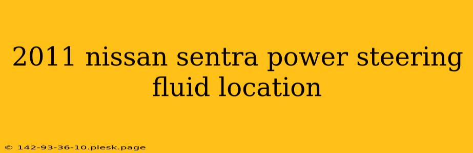 2011 nissan sentra power steering fluid location