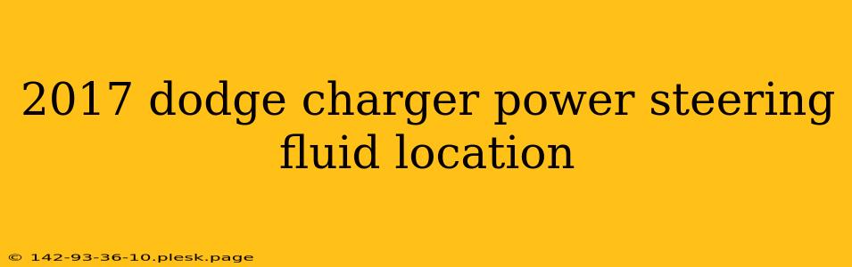 2017 dodge charger power steering fluid location