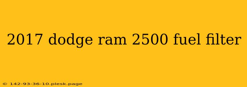 2017 dodge ram 2500 fuel filter