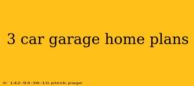 3 car garage home plans