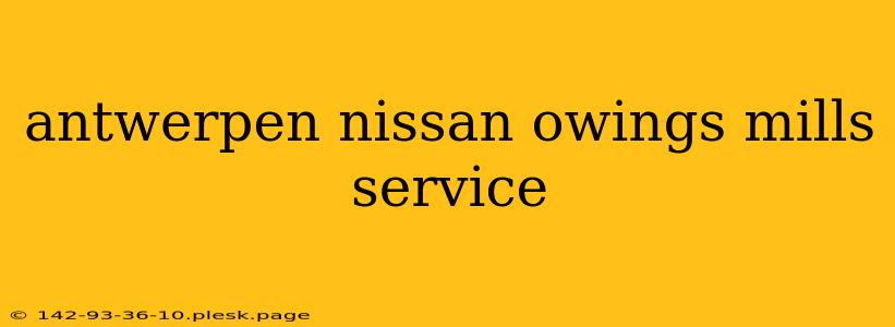 antwerpen nissan owings mills service