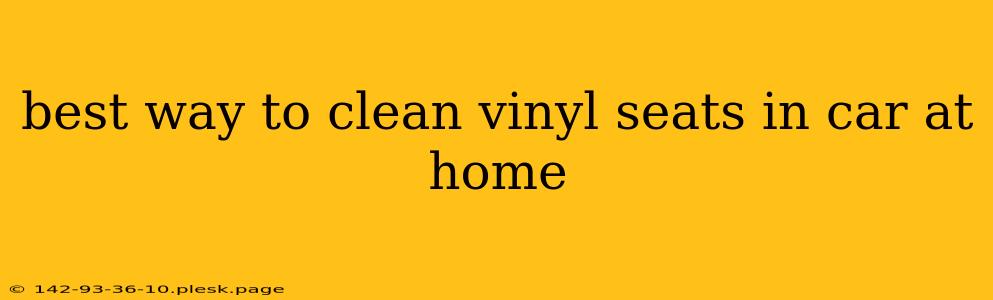 best way to clean vinyl seats in car at home