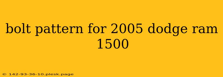 bolt pattern for 2005 dodge ram 1500