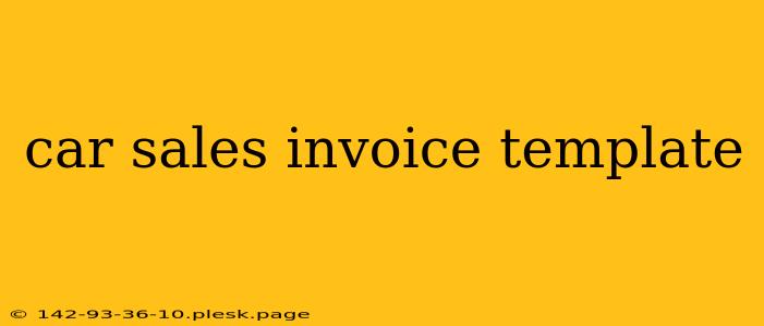 car sales invoice template