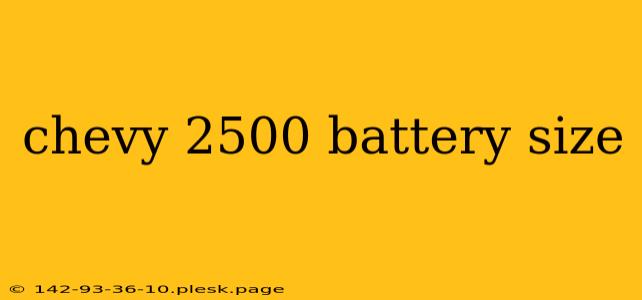 chevy 2500 battery size