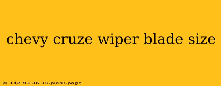 chevy cruze wiper blade size