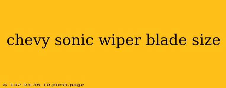 chevy sonic wiper blade size