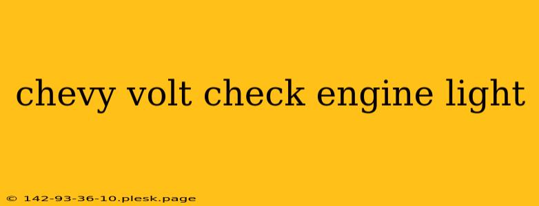 chevy volt check engine light