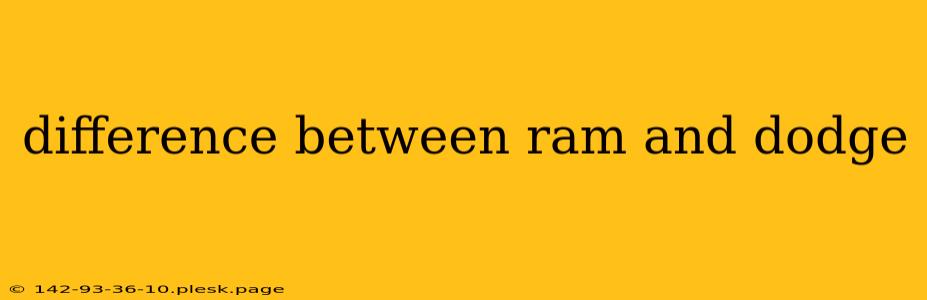 difference between ram and dodge