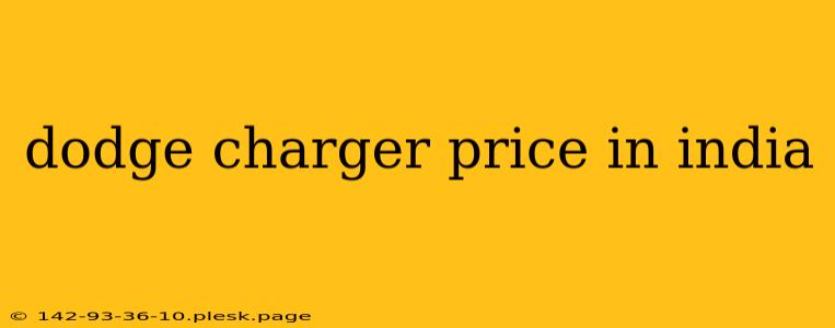 dodge charger price in india