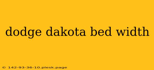 dodge dakota bed width