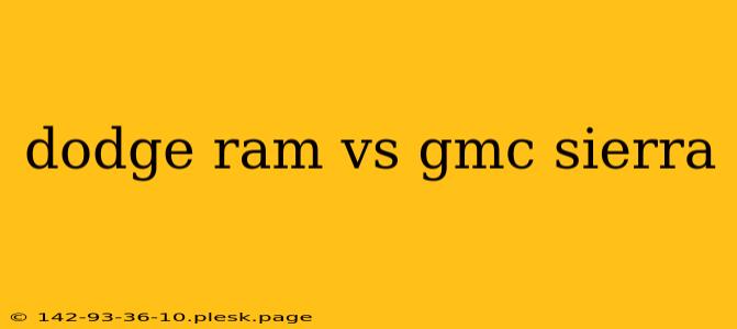 dodge ram vs gmc sierra