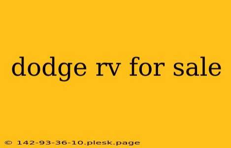 dodge rv for sale