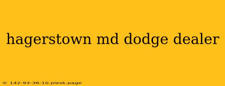 hagerstown md dodge dealer