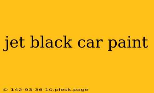 jet black car paint