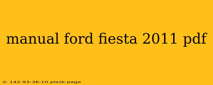 manual ford fiesta 2011 pdf