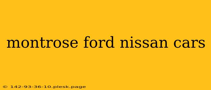 montrose ford nissan cars