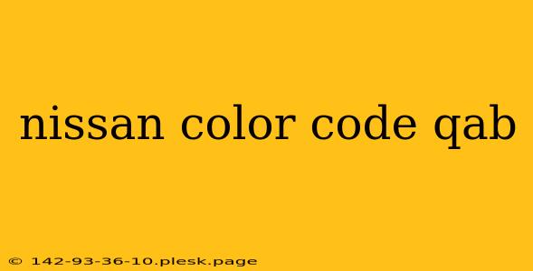 nissan color code qab