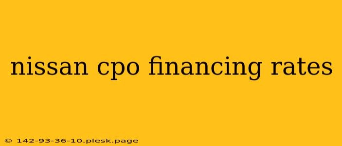 nissan cpo financing rates