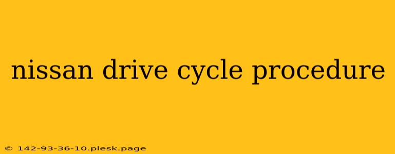 nissan drive cycle procedure