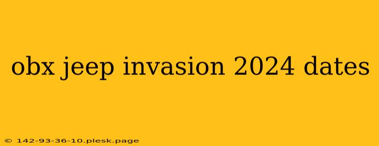 obx jeep invasion 2024 dates