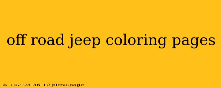 off road jeep coloring pages