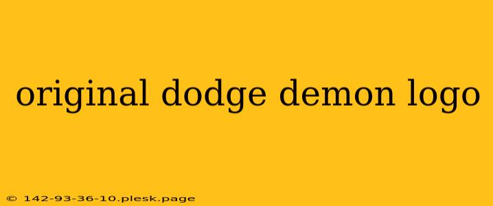 original dodge demon logo