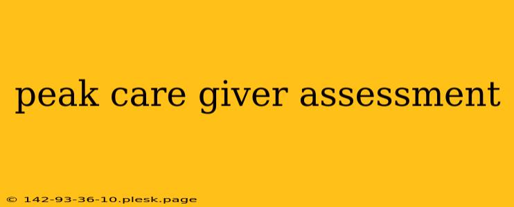 peak care giver assessment