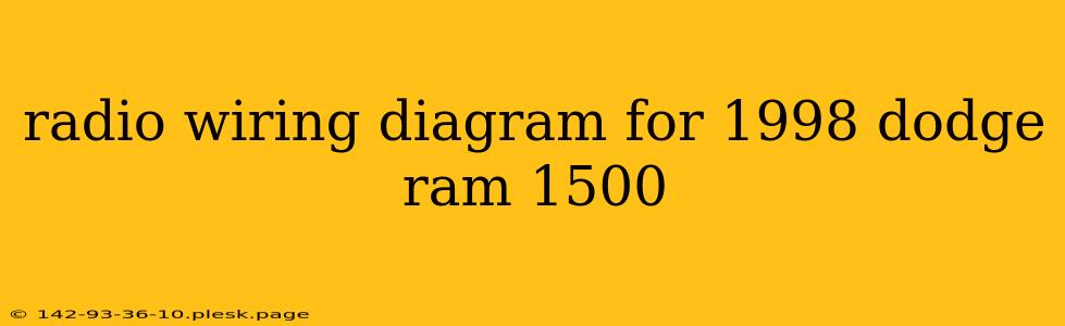 radio wiring diagram for 1998 dodge ram 1500