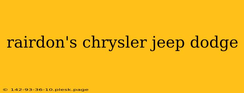 rairdon's chrysler jeep dodge