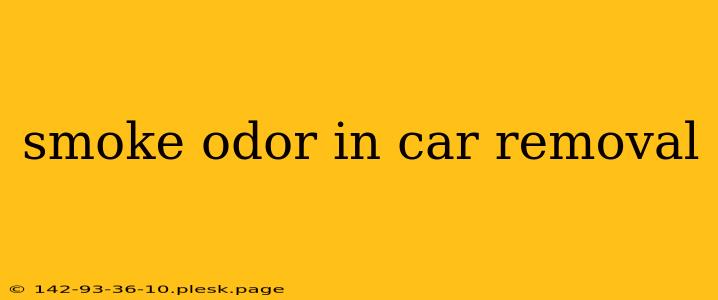 smoke odor in car removal