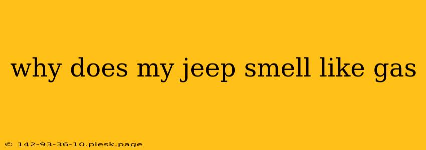 why does my jeep smell like gas